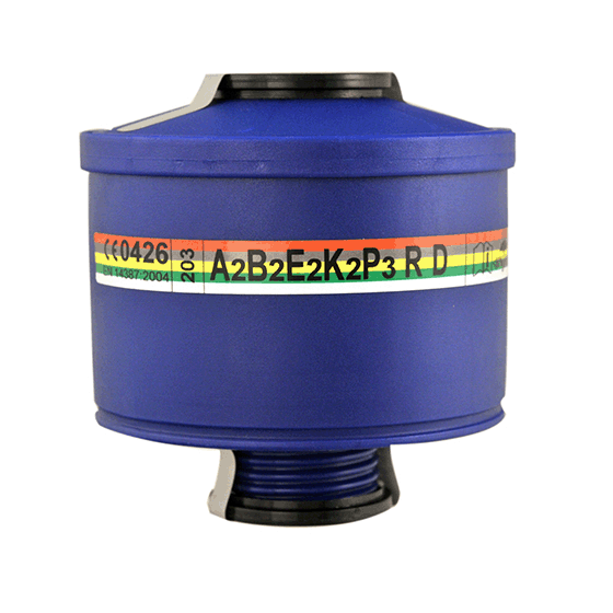 O filtro ABEK2P3 da Medop é um protetor respiratório com marcação ABEK2P3 que oferece proteção contra gases e vapores, disponível para buconasais com conexão universal.