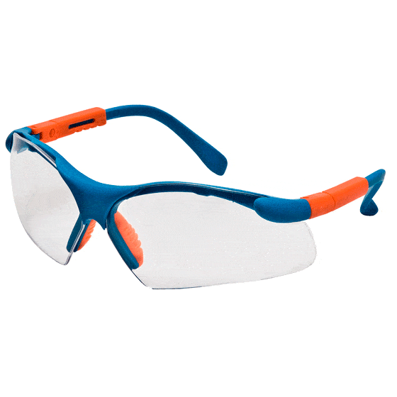 Os óculos Activa, da Medop, são um modelo confortável, com marcação FN, que oferece proteção contra impactos e com tratamento antiembaciamento certificado.