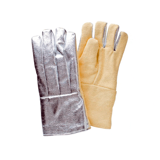 Les gants aluminisés 100 % para-aramide, protection face aux projections de métal fondu et à l’exposition aux flammes. Flexible et confortable.