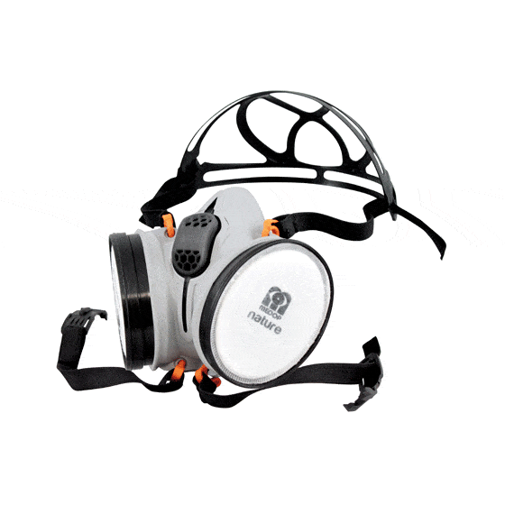 Nature, la Protección Respiratoria de Medop compacta, lista para usar, de fácil respiración y compatible para el uso con Gafas de Seguridad