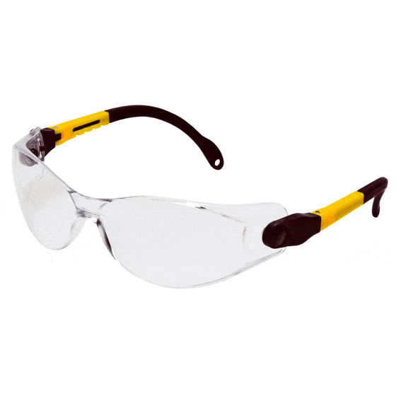 Os óculos versáteis com hastes ajustáveis em comprimento e inclinação	