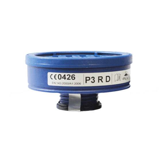 Der P3 RD-Filter von Medop, ein Atemschutz mit der Kennzeichnung P3R D, schützt vor Partikeln und eignet sich für Halbmasken mit Universalanschluss.
