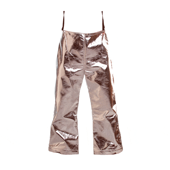 I pantaloni di alluminizzato 100% para-aramide, protezione contro schizzi di metallo fuso e contatto con fiamme, flessibile e comodo.