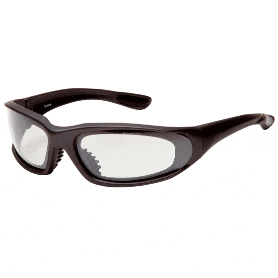Os óculos envolventes com design desportivo	