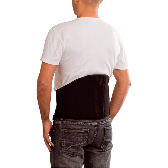 Faixa da Medop, indispensável na prevenção da dor lombar em trabalhos com carga de pesos e/ou posturas forçadas. Inclui 4 espartilhos com suportes metálicos.