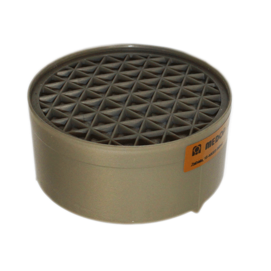 Le filtre A1 qui protège contre les gaz et vapeurs. Boîte de 8 filtres.