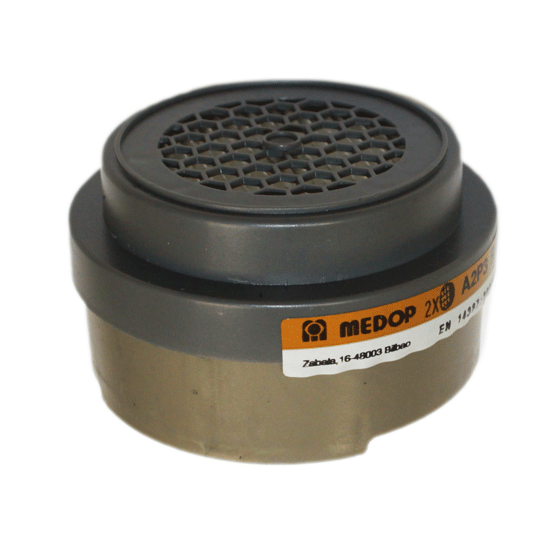 A2p3r, Respiratory protection against gases, organic vapours and particles. Box of 6 filters.