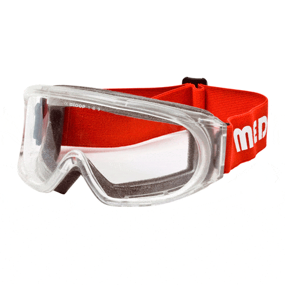 O modelo GP4 da Medop, uns óculos panorâmicos de segurança com ventilação e lentes intercambiáveis.