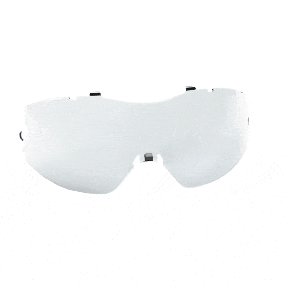 Gli occhiali panoramici GP5 Future di Medop, versatilità con lenti intercambiabili e clip graduabile.