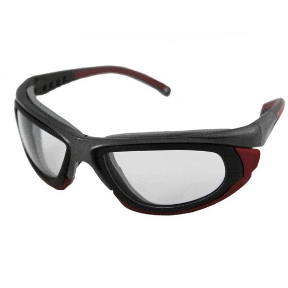 Les lunettes de sécurité de Medop, Resolution, protection oculaire en forme de masque, adaptables à toutes les physionomies. Lunettes aux verres interchangeables pour de nombreux postes de travail.