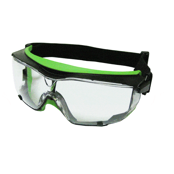Les lunettes panoramiques Vakur Pro, des lunettes de sécurité de Medop légère et en forme de masque qui protègent contre les chocs, les liquides et les particules.
