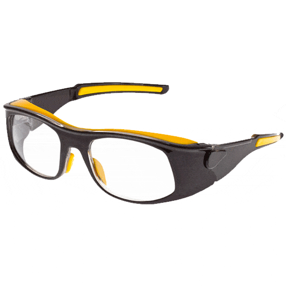 Safety spectacles with maximum protection and versatility